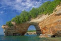 Lover`s Leap Arch Pictured Rocks Royalty Free Stock Photo